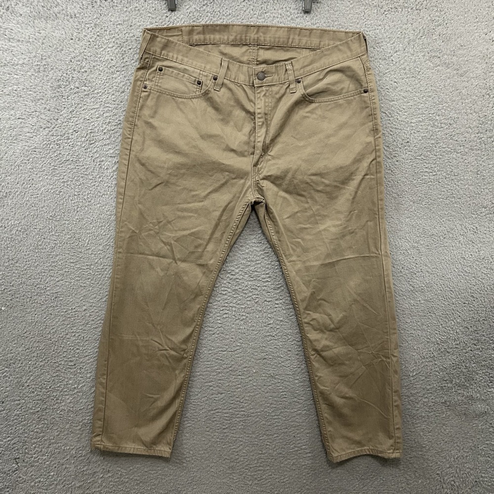 Levis Jeans Mens 38x30 Beige 559 Relaxed Straight American Workwear Red Tab